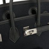 Hermes Birkin 25 Cargo Black Toile Goeland and Black Swift Palladium Hardware