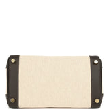 Hermes Birkin 25 Ecru and Beige Toile H Canvas and Bai Brun Swift Gold Hardware