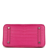 Hermes Birkin 25 Rose Shocking Matte Niloticus Crocodile Palladium Hardware