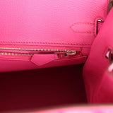 Hermes Birkin 25 Rose Shocking Matte Niloticus Crocodile Palladium Hardware