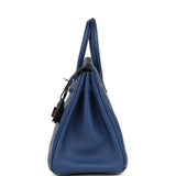 Pre-owned Hermes Birkin 25 Bleu Saphir Swift Palladium Hardware