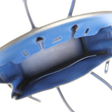 Pre-owned Hermes Birkin 25 Bleu Saphir Swift Palladium Hardware