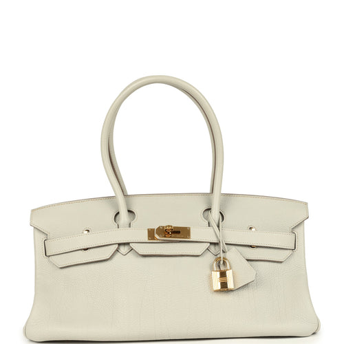 Vintage Hermes Shoulder Birkin 42 JPG Gris Perle Togo Gold Hardware