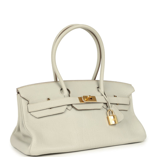 Vintage Hermes Shoulder Birkin 42 JPG Gris Perle Togo Gold Hardware