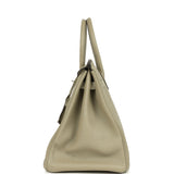 Pre-owned Hermes Birkin 35 Sauge Clemence Palladium Hardware