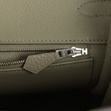 Pre-owned Hermes Birkin 35 Sauge Clemence Palladium Hardware
