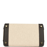 Hermes Birkin 25 Ecru and Beige Toile H Canvas and Bai-Brun Swift Gold Hardware - Thumbnail View 6