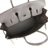 Hermes Birkin 25 Ecru and Beige Toile H Canvas and Bai-Brun Swift Gold Hardware - Thumbnail View 9
