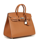 Hermes Birkin Sellier 25 Gold Epsom Palladium Hardware