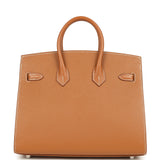 Hermes Birkin Sellier 25 Gold Epsom Palladium Hardware
