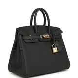 Hermes Birkin 25 Black Togo Permabrass Hardware