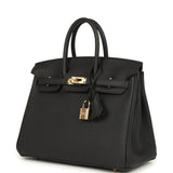 Hermes Birkin 25 Black Togo Permabrass Hardware