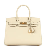 Hermes Birkin Sellier 30 Craie Epsom Gold Hardware