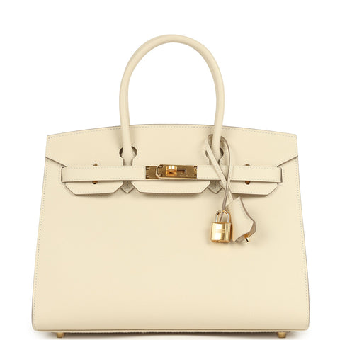 Hermes Birkin Sellier 30 Craie Epsom Gold Hardware
