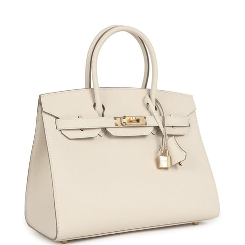 Hermes Birkin Sellier 30 Craie Epsom Gold Hardware