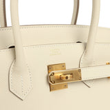 Hermes Birkin Sellier 30 Craie Epsom Gold Hardware