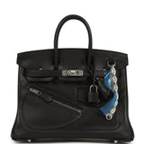 Hermes Limited Edition Birkin Rock 25 Black Volupto Palladium Hardware