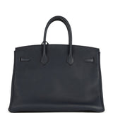 Pre-owned Hermes Birkin 35 Bleu Nuit Togo Gold Hardware - Thumbnail View 4
