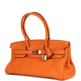 Vintage Hermes Shoulder Birkin 42 JPG Orange Clemence Gold Hardware