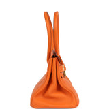Vintage Hermes Shoulder Birkin 42 JPG Orange Clemence Gold Hardware
