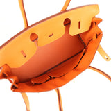 Vintage Hermes Shoulder Birkin 42 JPG Orange Clemence Gold Hardware