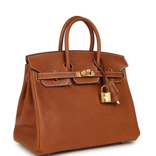 Hermes Birkin 25 Fauve Barenia Faubourg Gold Hardware