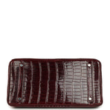 Pre-owned Hermes Birkin 35 Bordeaux Shiny Porosus Crocodile Palladium Hardware - Thumbnail View 6