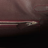 Pre-owned Hermes Birkin 35 Bordeaux Shiny Porosus Crocodile Palladium Hardware - Thumbnail View 9