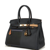 Pre-owned Hermes Colormatic Birkin 30 Caban, Chai & Black Swift Gold Hardware - Thumbnail View 5