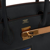 Pre-owned Hermes Colormatic Birkin 30 Caban, Chai & Black Swift Gold Hardware - Thumbnail View 9