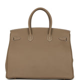 Pre-owned Hermes Birkin 35 Etoupe Togo Gold Hardware - Thumbnail View 4