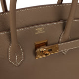 Pre-owned Hermes Birkin 35 Etoupe Togo Gold Hardware - Thumbnail View 7