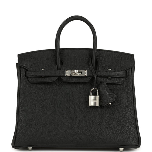 Hermes Birkin 25 Black Togo Palladium Hardware