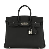 Hermes Birkin 25 Black Togo Palladium Hardware