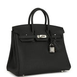 Hermes Birkin 25 Black Togo Palladium Hardware