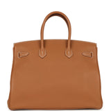 Pre-owned Hermes Birkin 35 Gold Togo Gold Hardware - Thumbnail View 4