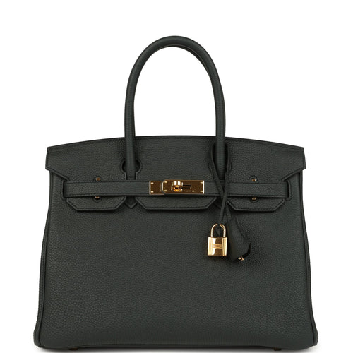 Pre-owned Hermes Birkin 30 Bleu Ocean Togo Gold Hardware