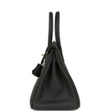 Pre-owned Hermes Birkin 30 Bleu Ocean Togo Gold Hardware