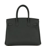 Pre-owned Hermes Birkin 30 Bleu Ocean Togo Gold Hardware