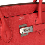 Vintage Hermes Shoulder Birkin 42 JPG Bougainvillea Clemence Palladium Hardware