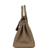 Pre-owned Hermes Birkin 25 Etoupe Togo Palladium Hardware