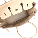 Pre-owned Hermes Birkin 25 Etoupe Togo Palladium Hardware