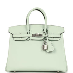 Hermes Birkin 25 Vert Peppermint Swift Palladium Hardware