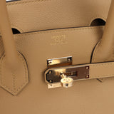 Hermes Shoulder Birkin Light 29 Poussiere Evercolor Permbrass Hardware - Thumbnail View 7