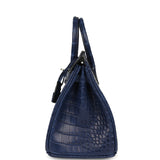 Hermes Birkin 25 Bleu Saphir Matte Alligator Palladium Hardware
