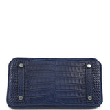 Hermes Birkin 25 Bleu Saphir Matte Alligator Palladium Hardware