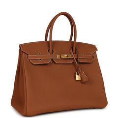 Hermes Birkin 35 Gold Togo Gold Hardware
