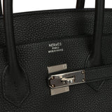 Pre-owned Hermes Birkin 35 Black Togo Palladium Hardware