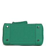 Pre-owned Hermes Birkin 25 Cargo Vert Vertigo Toile H and Swift Palladium Hardware