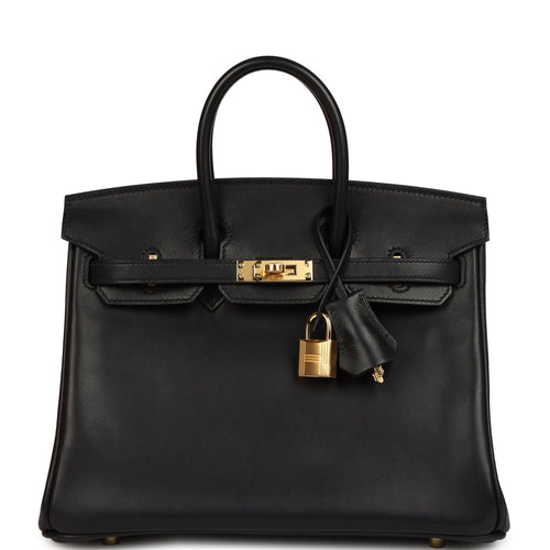 Hermes Birkin 25 Black Volupto Gold Hardware